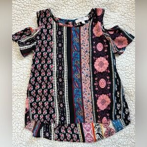 Moa Moa youth Small off the shoulder sleeve shirt